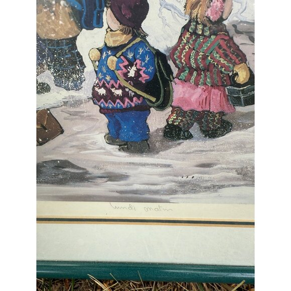 LUNDI MATIN by Pauline. T. Paquin Framed Art Print 239/48 Numbered Signed - Picture 3 of 6